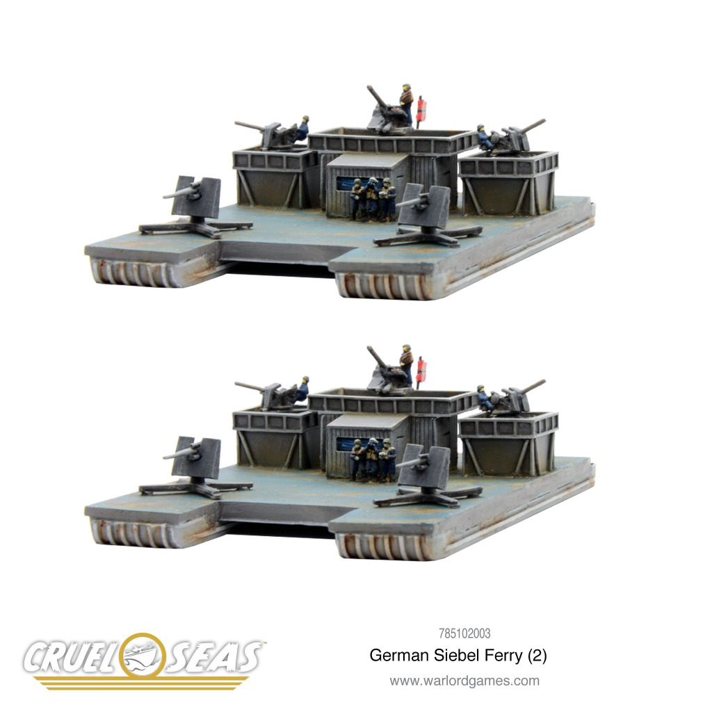 2 German Siebel Ferry Cruel Seas Warlord Games