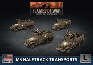 Battlefront Flames of War  United States of America US M3 Halftrack Transport Platoon - UBX76 - 9420020246775