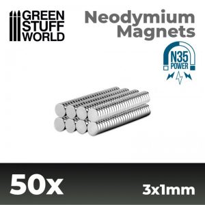 Green Stuff World   Magnets Neodymium Magnets 3x1mm - 50 units (N35) - 8436554365517ES - 8436554365517