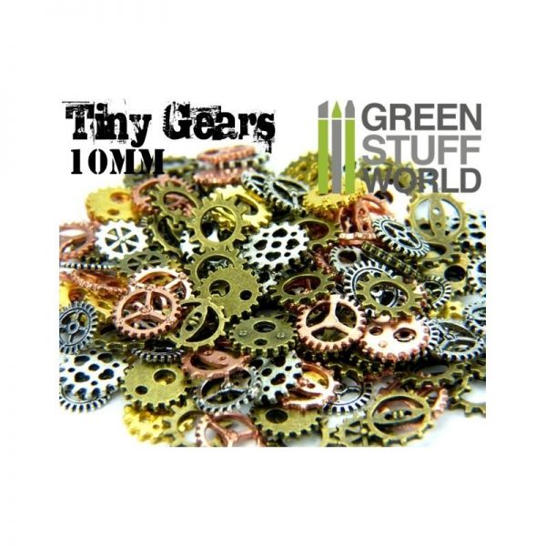 Green Stuff World   Modelling Extras SteamPunk GEARS and COGS Beads 85gr *** 10 mm - 8436554366798ES - 8436554366798