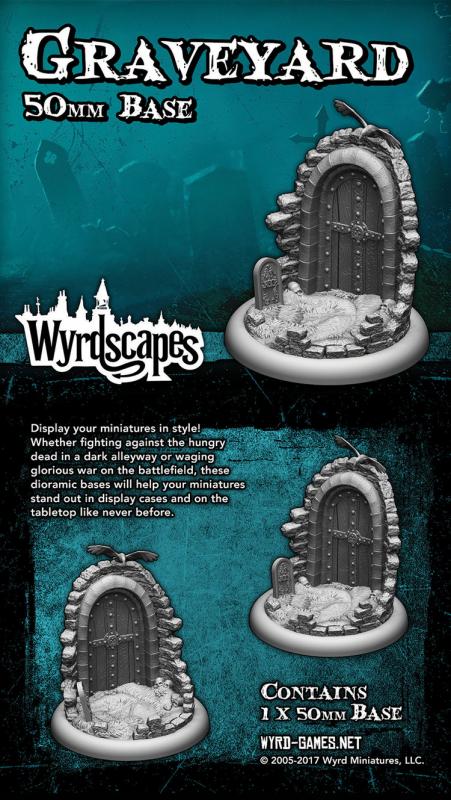 Wyrd   Graveyard Wyrdscapes Graveyard 50mm Base - WYRWS009 - 813856018590