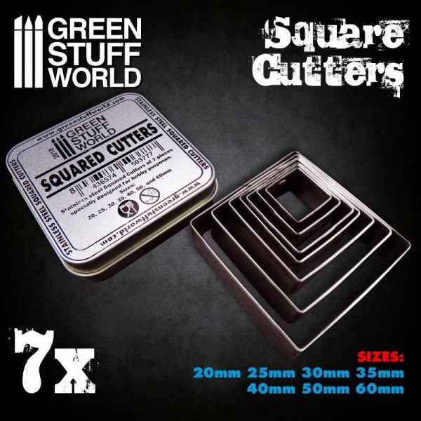 Green Stuff World   Stamps & Punches Squared Cutters for Bases - 8436574503777ES - 8436574503777