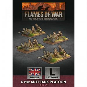 Battlefront Flames of War  United Kingdom British 6 pdr Anti-Tank Platoon - BBX54 - 9420020248519