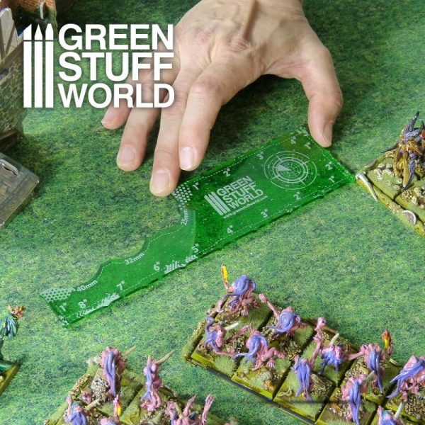 Green Stuff World   Tapes & Measuring Sticks Gaming Measuring Tool - Green - 8435646501000ES - 8435646501000
