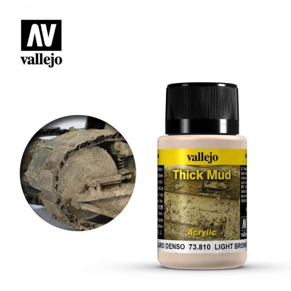 Vallejo   Weathering Effects Weathering Effects 40ml - Light Brown Thick Mud - VAL73810 - 8429551738101