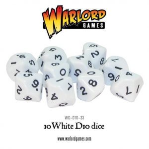 Warlord Games   D10 10 White D10 - WG-D10-33 - 5060200849675