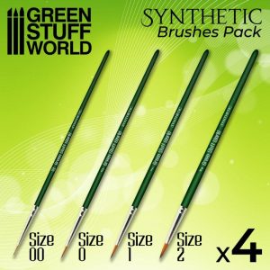 Green Stuff World   Synthetic Brushes GREEN SERIES Synthetic Brush Set - 8436574506914ES - 8436574506914