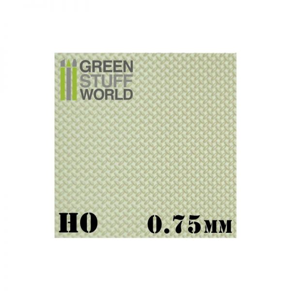 Green Stuff World   Plasticard ABS Plasticard - Thread DIAMOND HO 0.75mm Textured Sheet - 8436574500066ES - 8436574500066