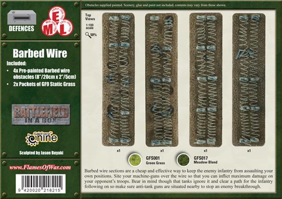Gale Force Nine   Battlefield in a Box Flames of War: Barbed Wire - BB132 -