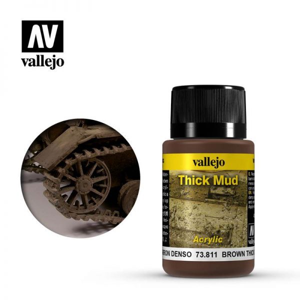 Vallejo   Weathering Effects Weathering Effects 40ml - Brown Thick Mud - VAL73811 - 8429551738118