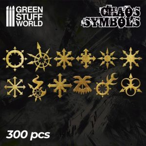 Green Stuff World   Etched Brass Etched Brass Chaos Runes and Symbols - 8436574504699ES - 8436574504699