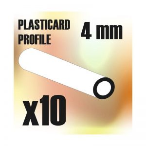 Green Stuff World   Plasticard ABS Plasticard - Profile TUBE 4mm - 8436554366132ES - 8436554366132