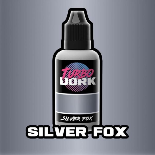 Turbo Dork   Turbo Dork Silver Fox Metallic Acrylic Paint 20ml Bottle - TDSIFMTA20 - 631145995014