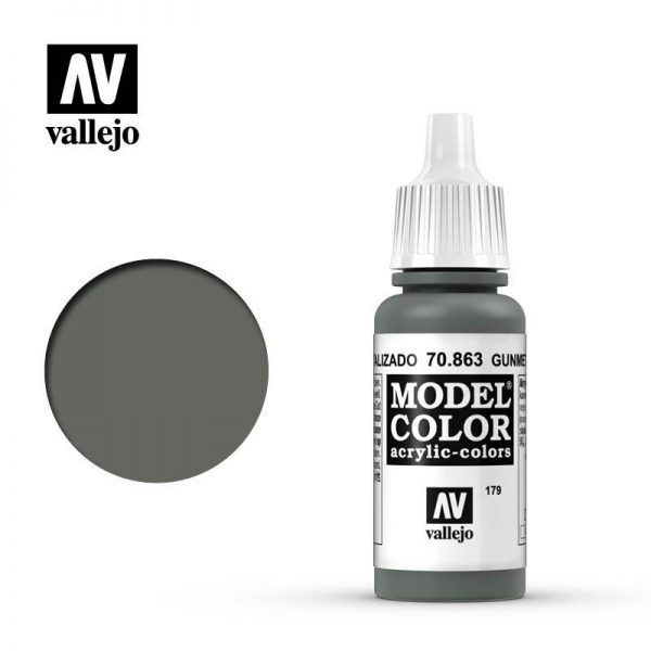 Vallejo   Model Colour Model Color: Gunmetal Grey (metallic) - VAL863 - 8429551708630