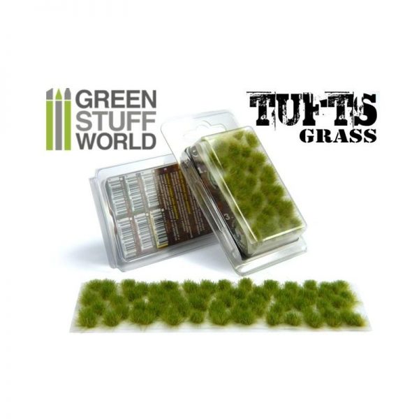 Green Stuff World   Tufts Grass TUFTS - 6mm self-adhesive - REALISTIC GREEN - 8436554362455ES - 8436554362455