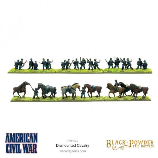 Warlord Games Black Powder Epic Battles  Black Powder Epic Battles Epic Battles: American Civil War Dismounted Cavalry - 312414007 - 5060572509658