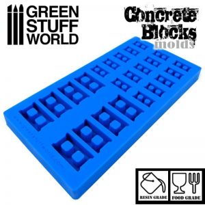 Green Stuff World   Mold Making Silicone molds - Concrete Bricks / Breeze Blocks - 8436554369096ES - 8436554369096