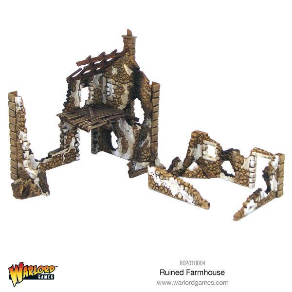 Bolt Action | Pike & Shotte | Black Powder  Warlord Games Terrain Ruined Farmhouse - 802010004 - 5060572500006