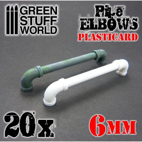 Green Stuff World   Plasticard Plasticard Pipe ELBOWS 6mm - 8436554368181ES - 8436554368181