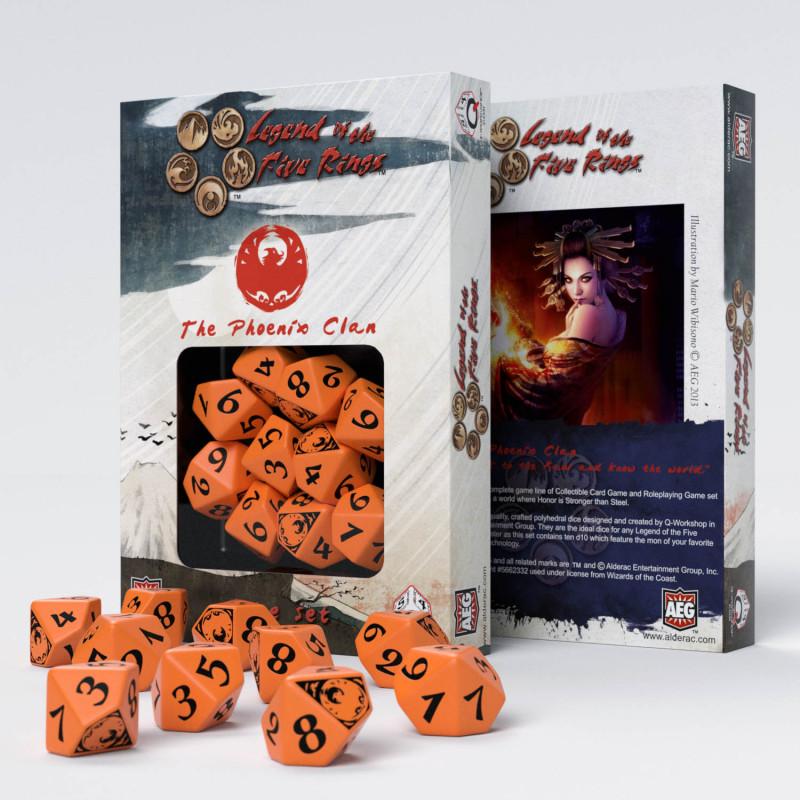 Official Legend of the 5 Rings The Phoenix Clan Dice Set by Q-workshop