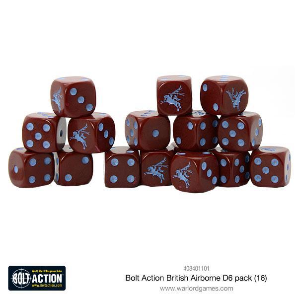 Warlord Games Bolt Action  Bolt Action Books & Accessories British Airborne D6 Dice (16) - 408401101 - 5060393708629