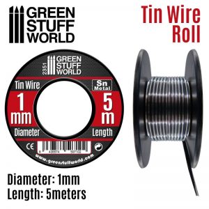 Green Stuff World   Metal Sheets & Wire Flexible tin wire roll 1mm - 8436574507102ES - 8436574507102