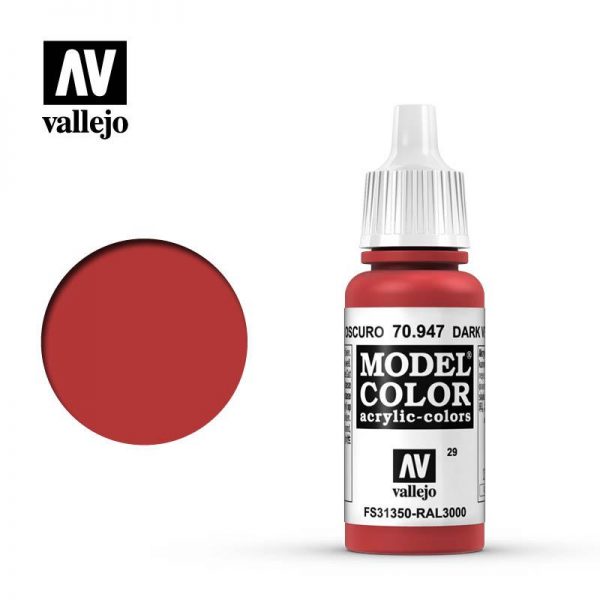 Vallejo   Model Colour Model Color: Dark Vermilion - VAL947 - 8429551709477