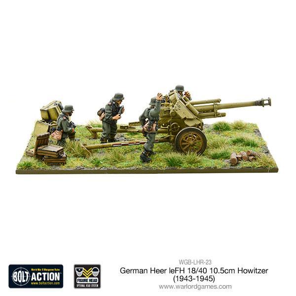 Warlord Games Bolt Action  Germany (BA) German Heer leFH 18/40 10.5cm Howitzer (1943-45) - WGB-LHR-23 - 5060393700524