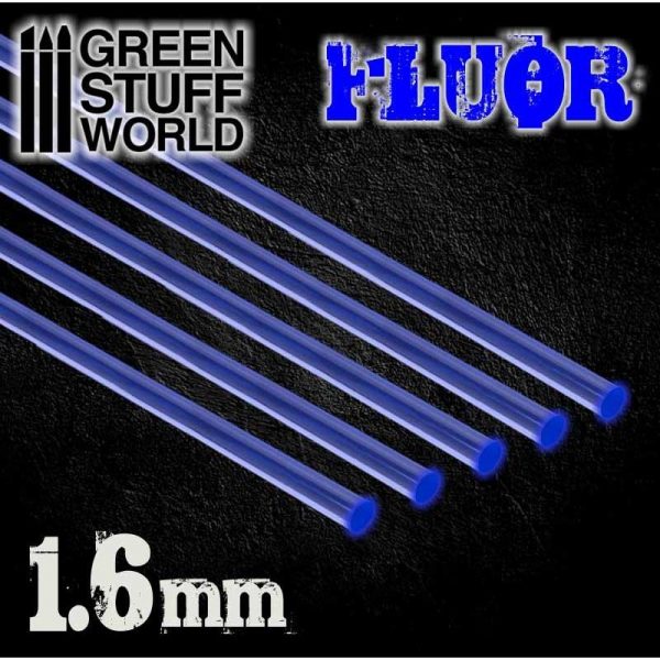 Green Stuff World   Acrylic Rods Acrylic Rods - Round 1.6 mm Fluor BLUE - 8436554367481ES - 8436554367481
