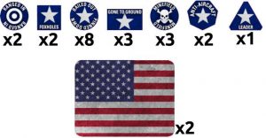 Battlefront Team Yankee  Americans WWIII: American Token Set - TTK14 - 9420020248984