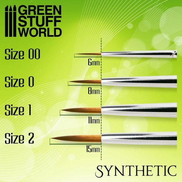 Green Stuff World   Synthetic Brushes GREEN SERIES Synthetic Brush Set - 8436574506914ES - 8436574506914