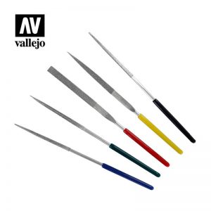 Vallejo   Vallejo Tools AV Vallejo Tools - Diamond File Set 100mm (5pc) - VALT03004 - 8429551930123