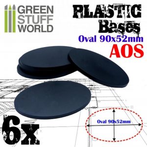 Green Stuff World   Plain Bases Plastic Bases - Oval Pill 90x52mm AOS - 8436574503906ES - 8436574503906