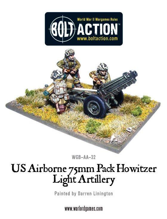 Warlord Games Bolt Action  United States of America (BA) US Airborne 75mm Howitzer & Crew - WGB-AA-22 -