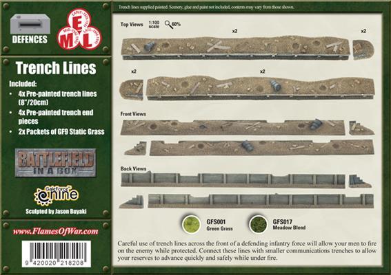 Gale Force Nine   Battlefield in a Box Flames of War: Trenchlines - BB131 - 9420020218208