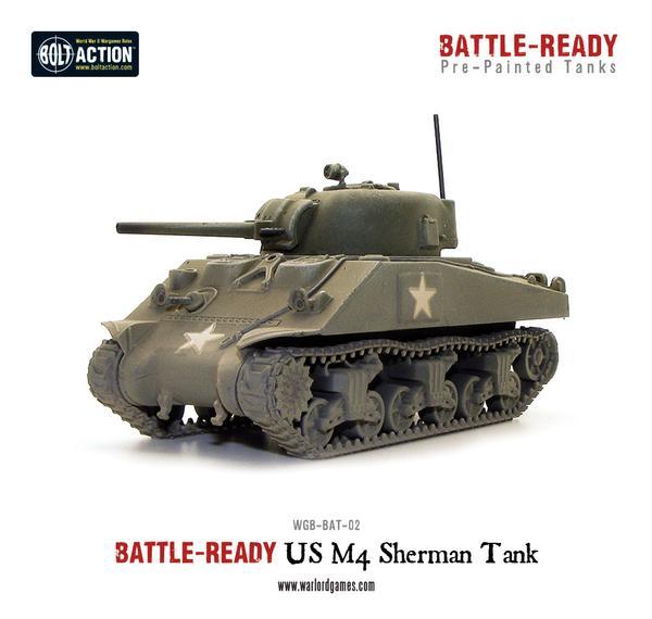 Warlord Games Bolt Action  Battle Ready M4A3 Sherman Battle Ready Tank - WGB-BAT-02 -