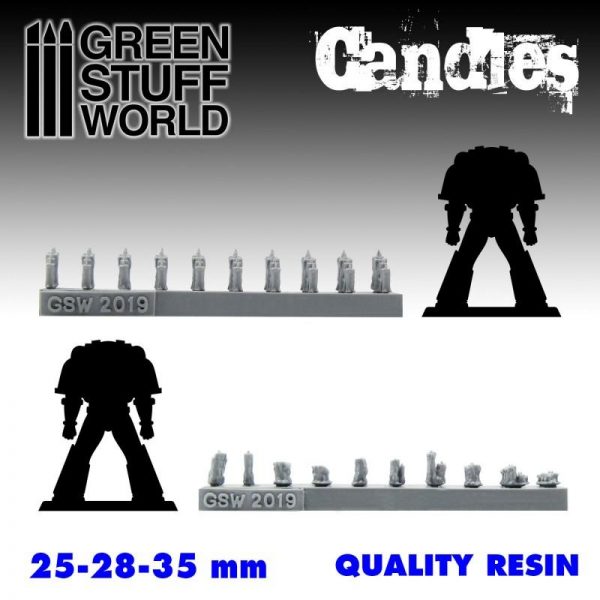 Green Stuff World   Green Stuff World Conversion Parts 70x Resin Candles - 8436574504637ES - 8436574504637