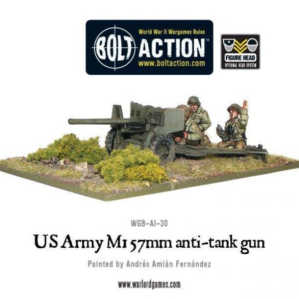 Warlord Games Bolt Action  United States of America (BA) US Army 57mm Anti-Tank Team - WGB-AI-30 - 5060200844861