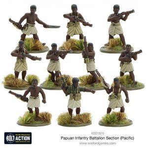 Warlord Games Bolt Action  Australia (BA) Papuan Infantry Battalion Section (Pacific) - 403015010 - 5060393707400