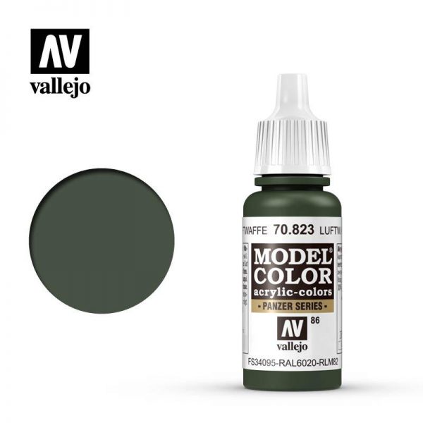 Vallejo   Model Colour Model Color: Luftwaffe Cam Green - VAL823 - 8429551708234