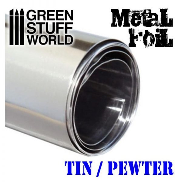 Green Stuff World   Metal Sheets & Wire Flexible Metal Foil - TIN / PEWTER - 8436554367450ES - 8436554367450