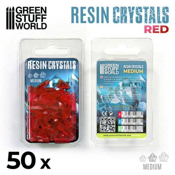 Green Stuff World   Green Stuff World Conversion Parts RED Resin Crystals - Medium - 8436574508864ES - 8436574508864