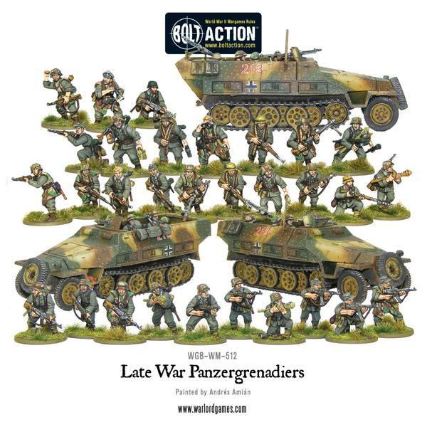 Warlord Games Bolt Action  Germany (BA) Late War Panzergrenadiers (30+ 3 Hanomags) - WGB-WM-512 - 5060393702009