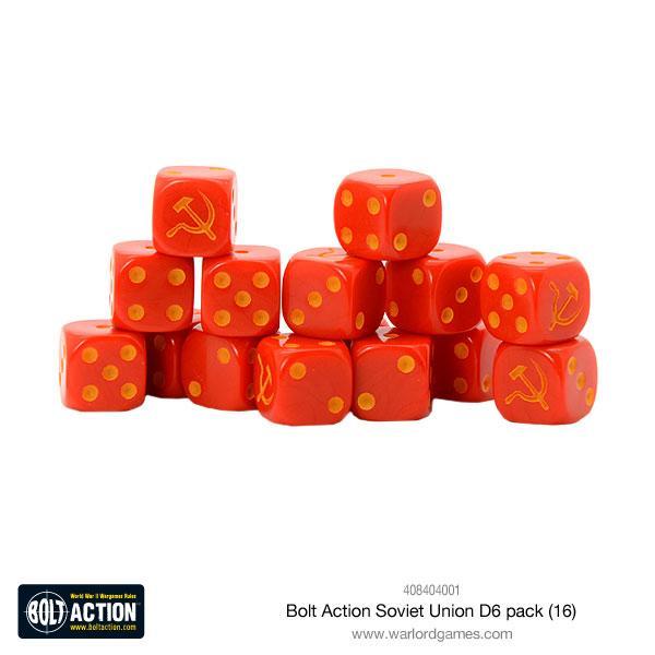 Warlord Games Bolt Action  Bolt Action Books & Accessories Soviet Union D6 Dice (16) - 408404001 - 5060393708599