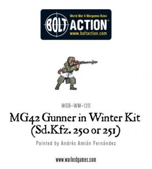 Warlord Games (Direct) Bolt Action  Germany (BA) German MG42 Gunner in Winter kit (Sd.Kfz 250 or 251) - WGB-WM-120 - WGB-WM-120