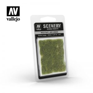 Vallejo   Vallejo Scenics AV Vallejo Scenery - Wild Tuft - Dry Green, XL: 12mm - VALSC424 - 8429551986229