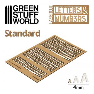 Green Stuff World   Modelling Extras Letters and Numbers 4mm STANDARD - 8435646501321ES - 8435646501321