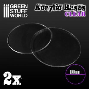 Green Stuff World   Acrylic Bases Acrylic Bases - Round 100 mm CLEAR - 8436574509236ES - 8436574509236