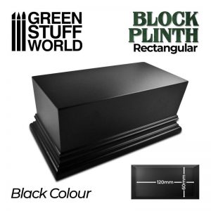 Green Stuff World   Display Plinths Rectangular Top Display Plinth 12x6cm - Black - 8435646500690ES - 8435646500690