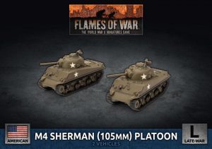 Battlefront Flames of War  United States of America US M4 Sherman (105mm) Assault Gun Platoon - UBX71 - 9420020246720